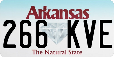 AR license plate 266KVE