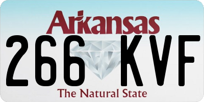 AR license plate 266KVF