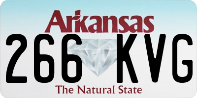 AR license plate 266KVG