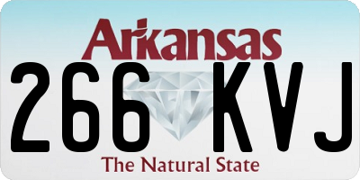 AR license plate 266KVJ
