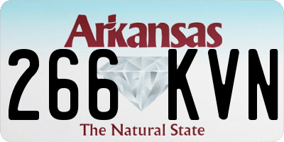 AR license plate 266KVN