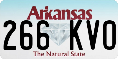 AR license plate 266KVO