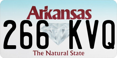 AR license plate 266KVQ