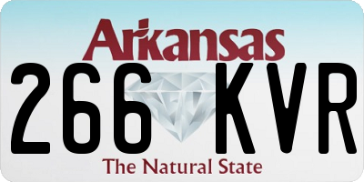 AR license plate 266KVR