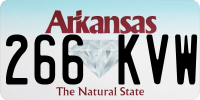 AR license plate 266KVW