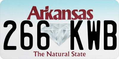 AR license plate 266KWB
