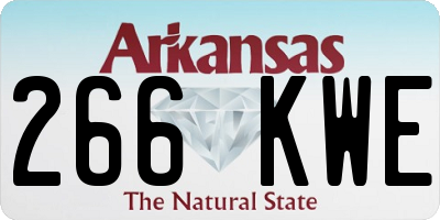 AR license plate 266KWE