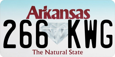 AR license plate 266KWG