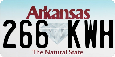 AR license plate 266KWH