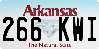 AR license plate 266KWI