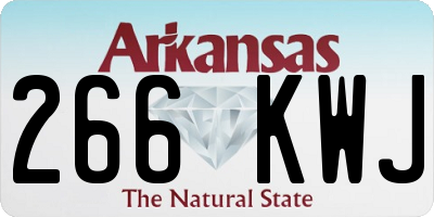 AR license plate 266KWJ