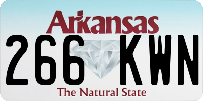 AR license plate 266KWN