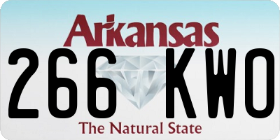 AR license plate 266KWO