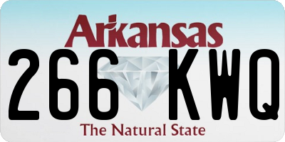 AR license plate 266KWQ