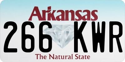 AR license plate 266KWR