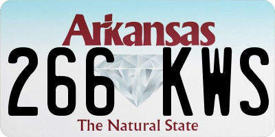 AR license plate 266KWS