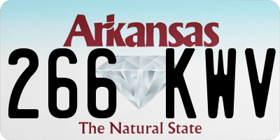 AR license plate 266KWV