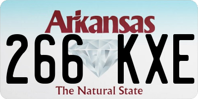 AR license plate 266KXE