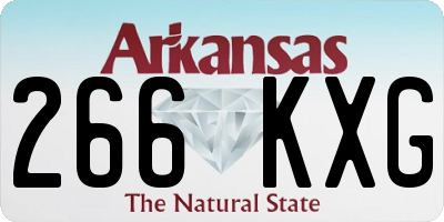 AR license plate 266KXG