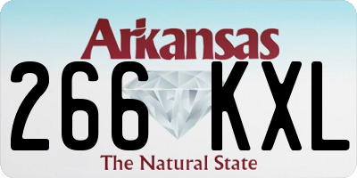 AR license plate 266KXL