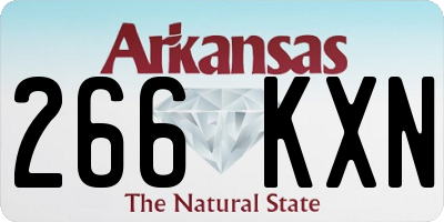 AR license plate 266KXN