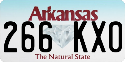 AR license plate 266KXO