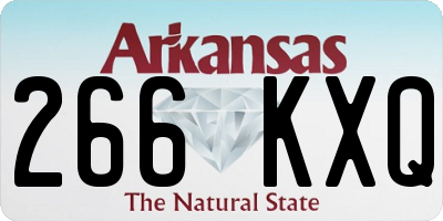 AR license plate 266KXQ