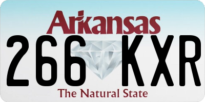 AR license plate 266KXR