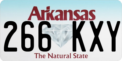 AR license plate 266KXY