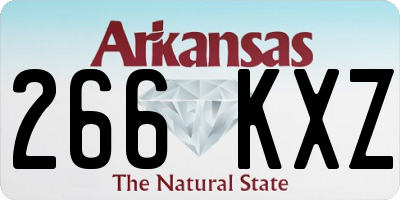 AR license plate 266KXZ