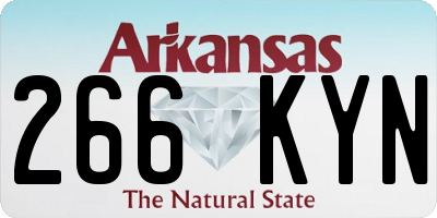 AR license plate 266KYN