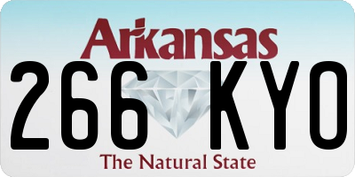 AR license plate 266KYO