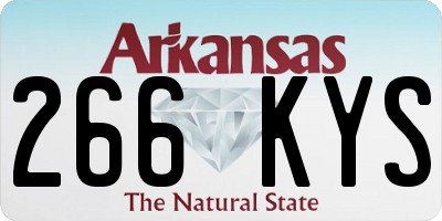 AR license plate 266KYS