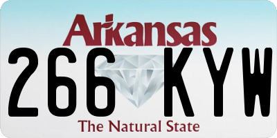 AR license plate 266KYW