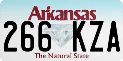 AR license plate 266KZA