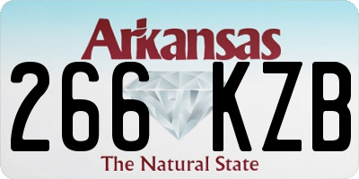 AR license plate 266KZB