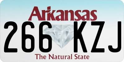 AR license plate 266KZJ