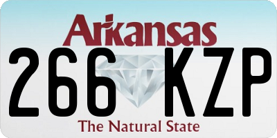 AR license plate 266KZP