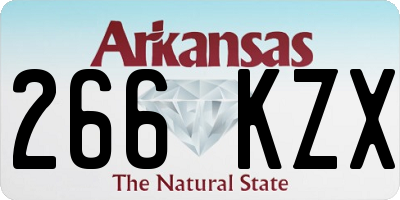 AR license plate 266KZX