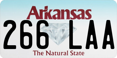 AR license plate 266LAA