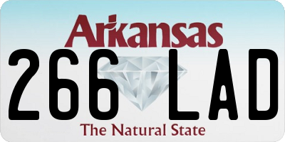 AR license plate 266LAD