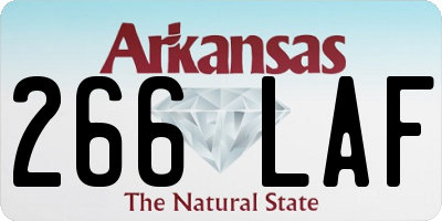 AR license plate 266LAF