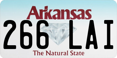AR license plate 266LAI
