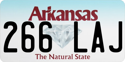 AR license plate 266LAJ