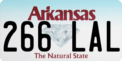 AR license plate 266LAL