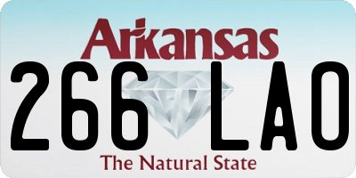 AR license plate 266LAO