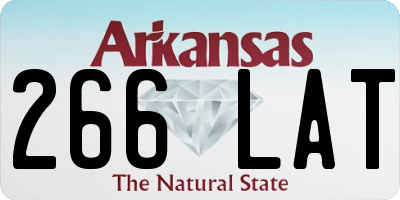 AR license plate 266LAT