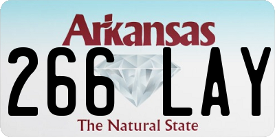 AR license plate 266LAY