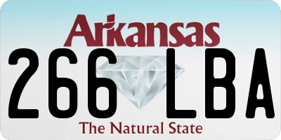 AR license plate 266LBA