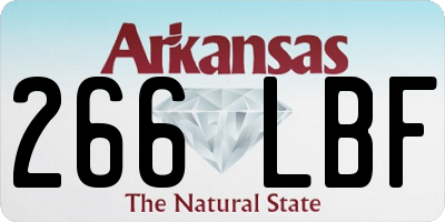 AR license plate 266LBF